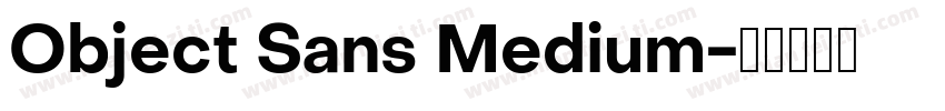 Object Sans Medium字体转换